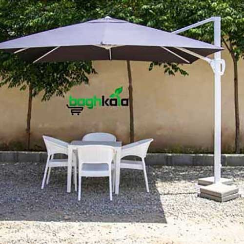 سایبان چتری پایه کنار مربع ۳*۳ متر چراغدار